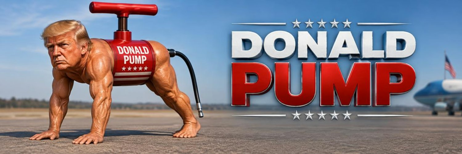 DONALD PUMP — gasoline tank on the tarmac, Air Force One on deck